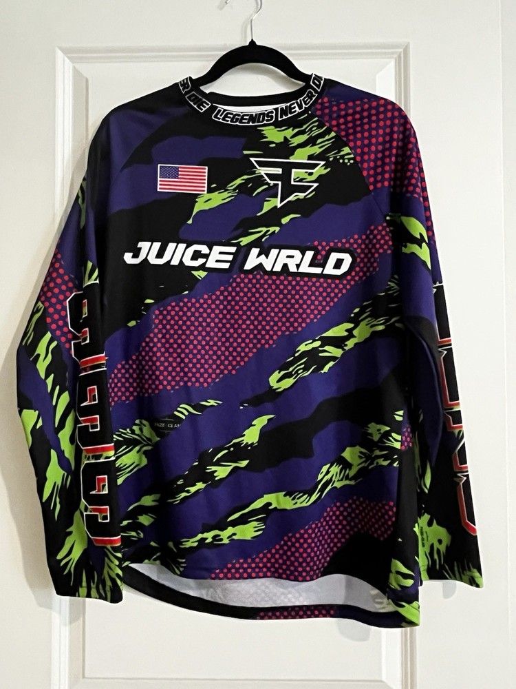 FaZe Clan x Juice WRLD  Paintball Jersey Men Small 999 Legends Never Die