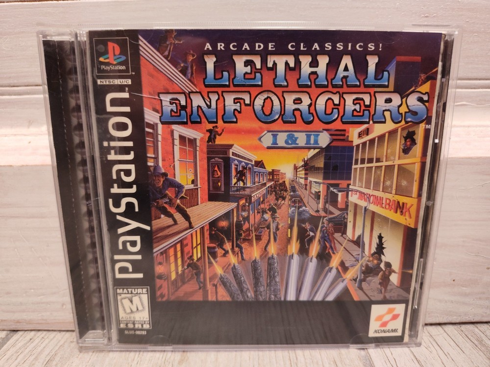 Lethal Enforcers I & II Sony PlayStation 1, 1997 Complete in Box, Tested. Read
