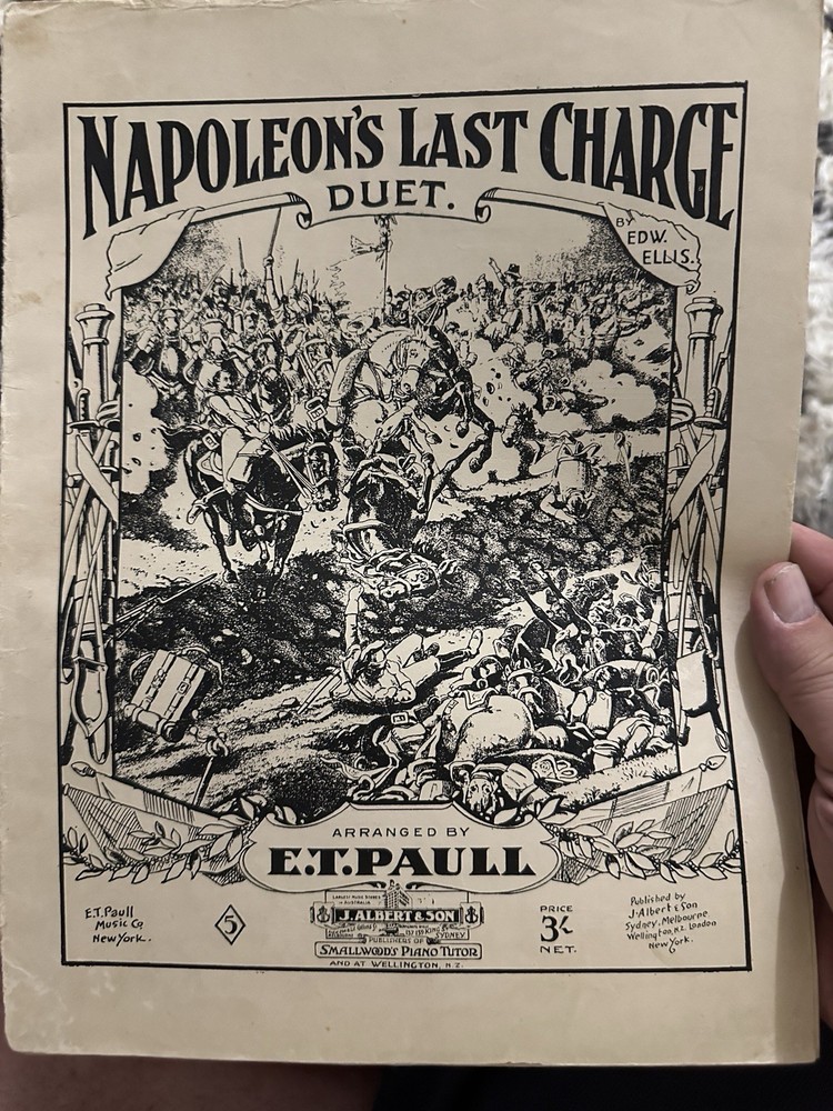 A E.T. Paull NAPOLEON’S LAST CHARGE Australia sheet music DUET