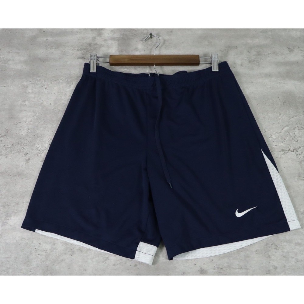 Nike Dri-FIT Soccer Shorts Large Navy Blue Athletic Slim Fit