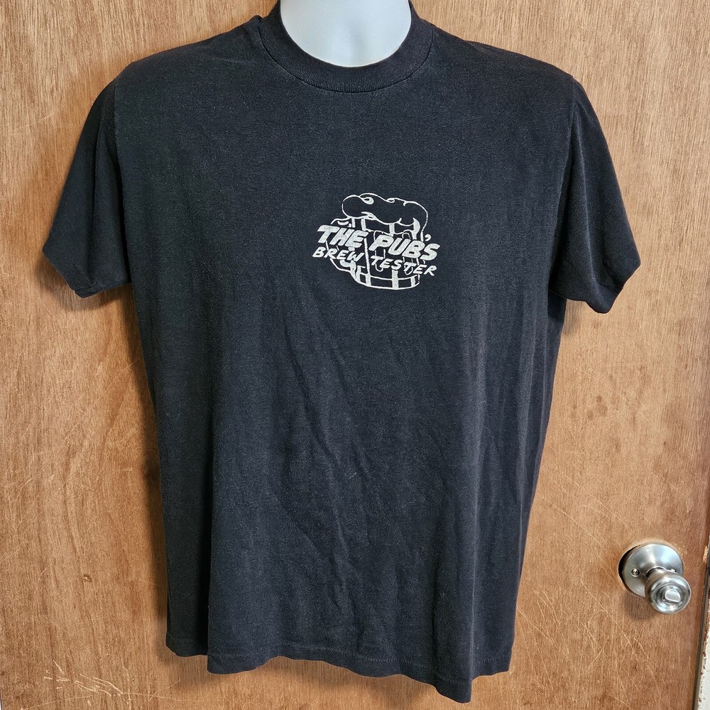 Vintage 80s T Shirt Single Stitch Sport T The Pub's Brew Tester Size S/M