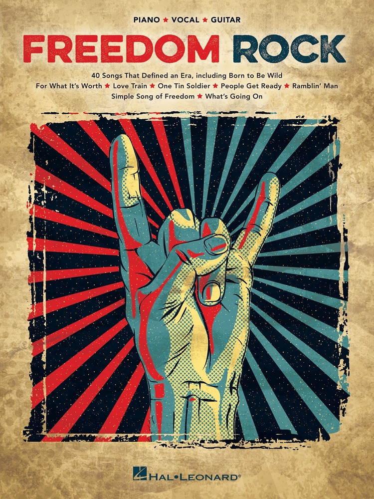Freedom Rock Piano Vocal Sheet Music Guitar Chords Lyrics 40 Classic Songs Book