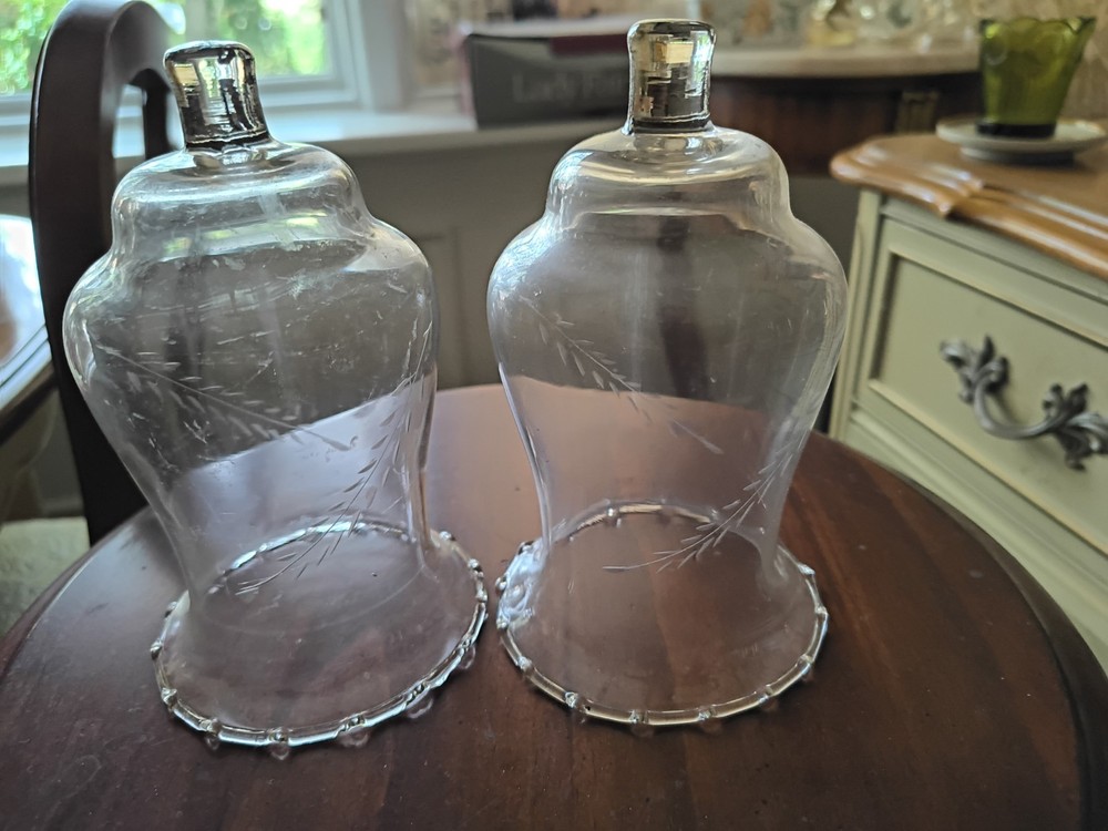 Vintage Homco Clear Etched Ruffled Glass 5.25