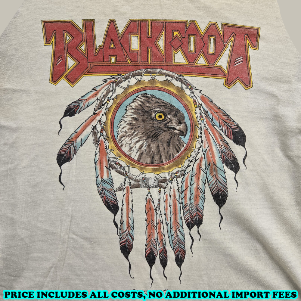 Blackfoot Marauder World Tour 1981 White T-shirt S to 5XL BA335 FREE SHIPPING