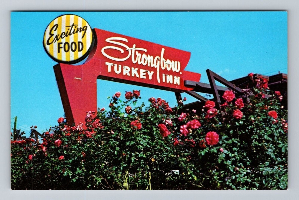 Indiana IN Valparaiso Strongbow Turkey Farm And Inn Vintage Postcard
