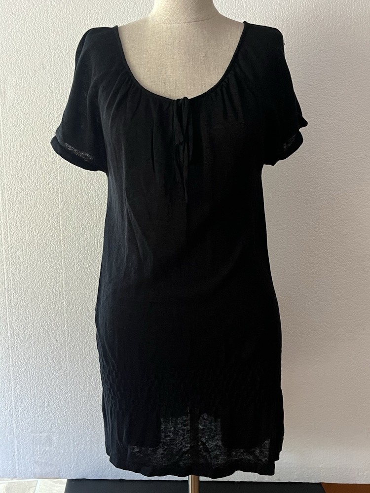 Ralph Lauren Lauren Jean Company Dress Size Large Black Dress Linen Dress