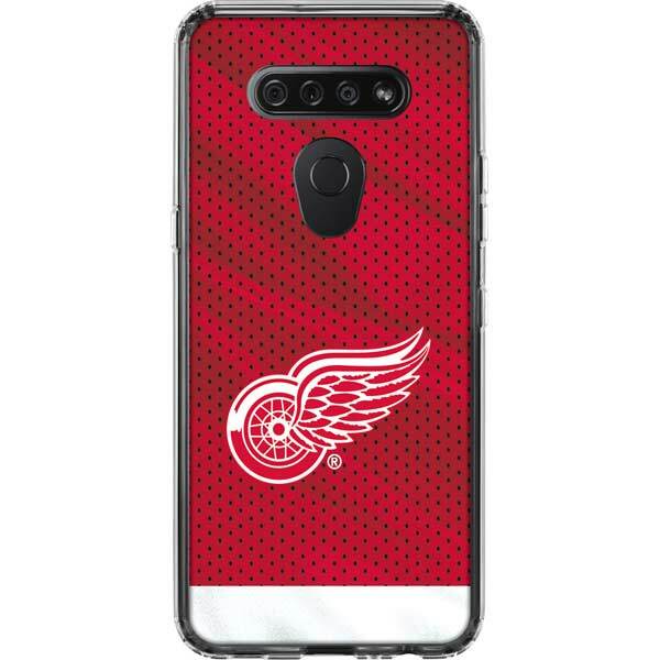 NHL Detroit Red Wings LG K51/Q51 Clear Case - Detroit Red Wings Home Jersey
