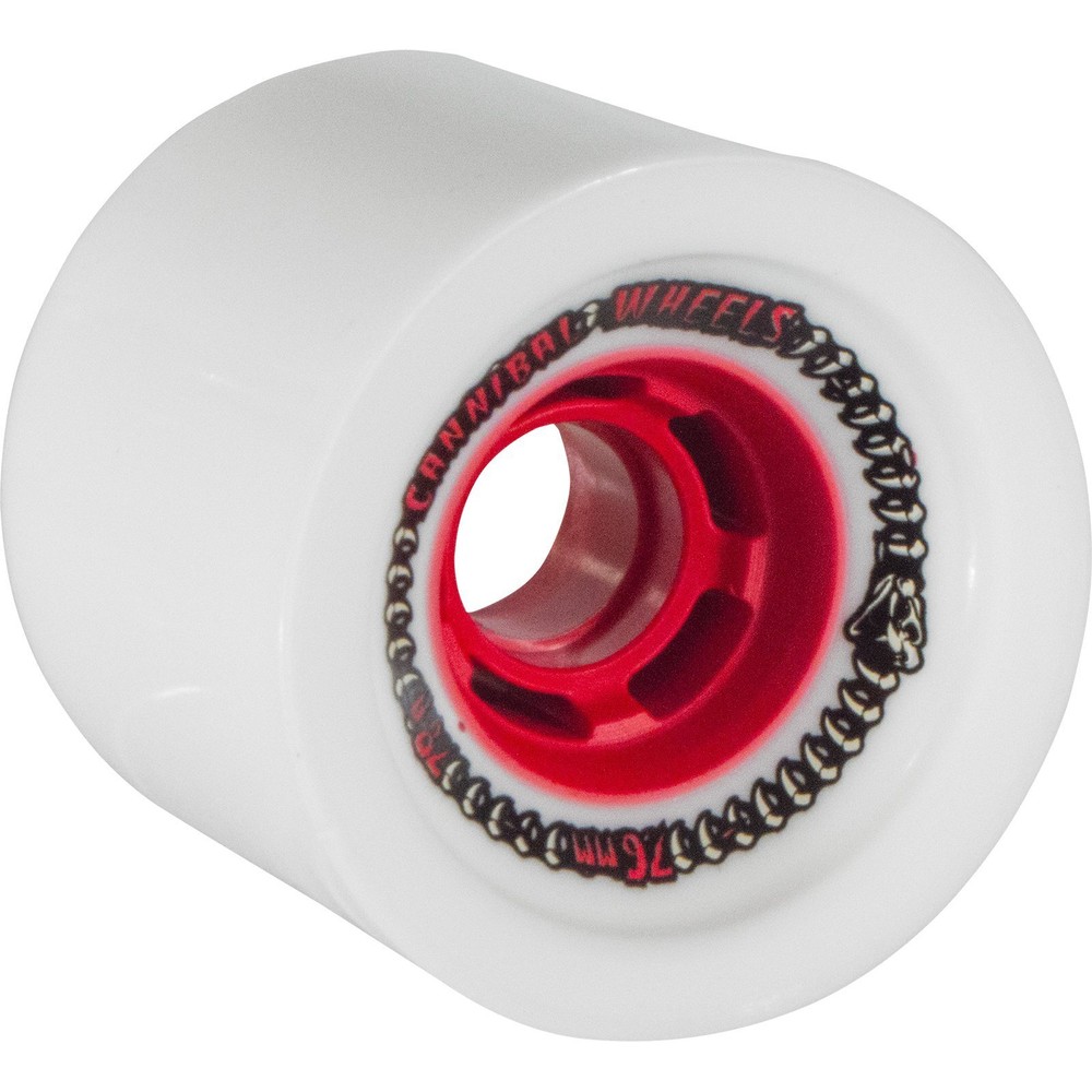 Venom Cannibal Cobra Core 76mm 78a White/Red Skateboard Wheels (Set of 4)
