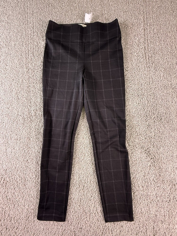 NWT Max Studio Leggings Size S Black And Gray Check