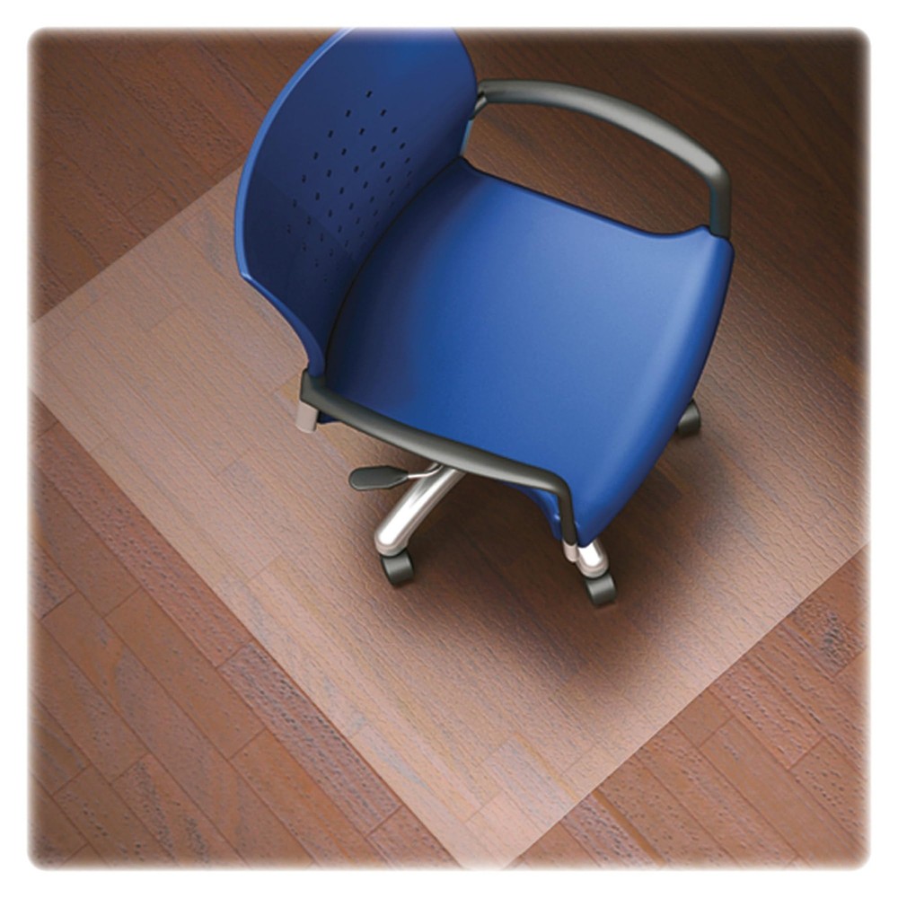 , LLR82826, Nonstudded Hard Floor Wide Lip Chairmat, 1 / Each, Clear, 45x63 w...