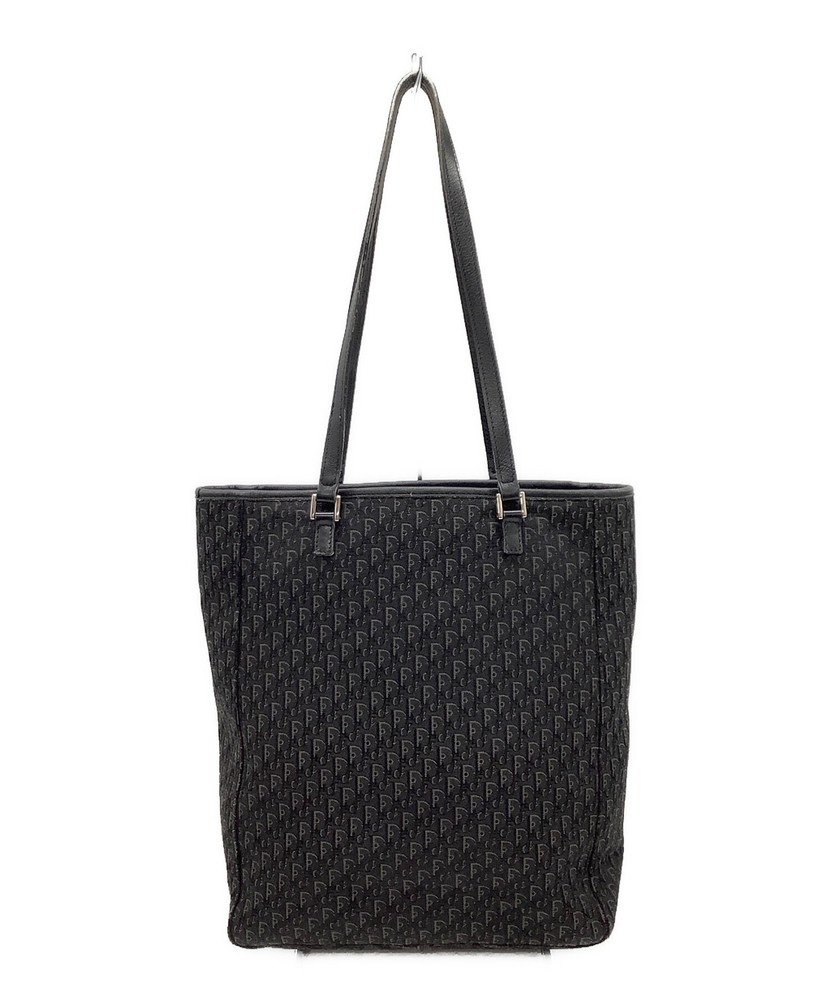 Christian Dior Black Tote Bag Trotter Auth From Japan RA