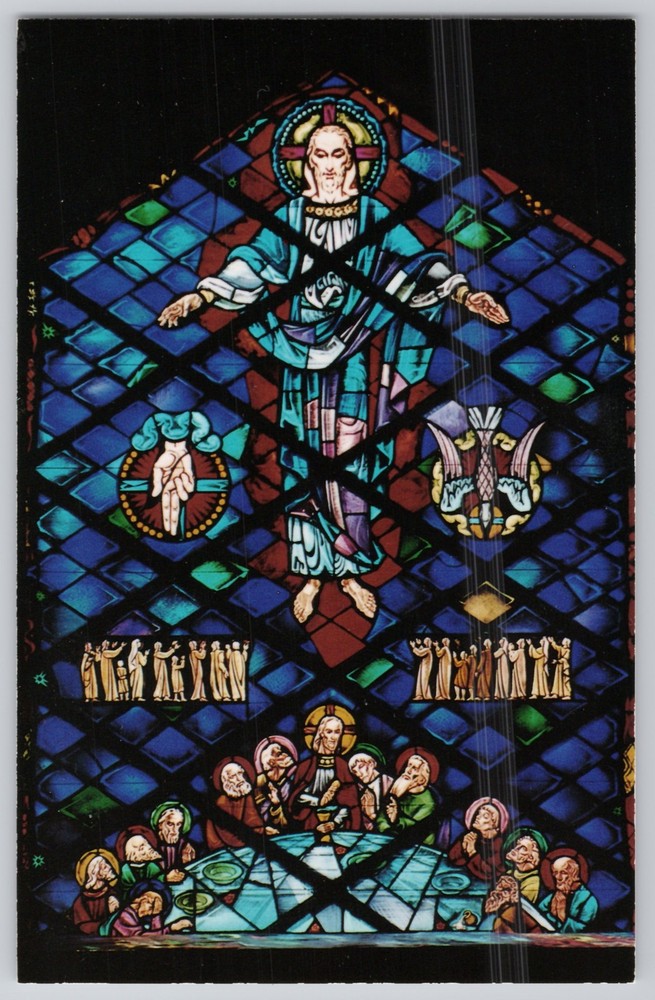 Bloomfield Hills, MI — St. Andrew Lutheran Church stained glass window, Chrome