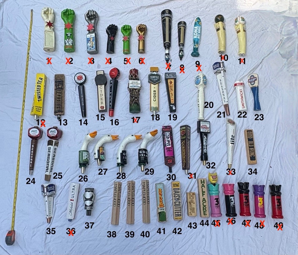 Beer Tap Handle Lot Breweriana