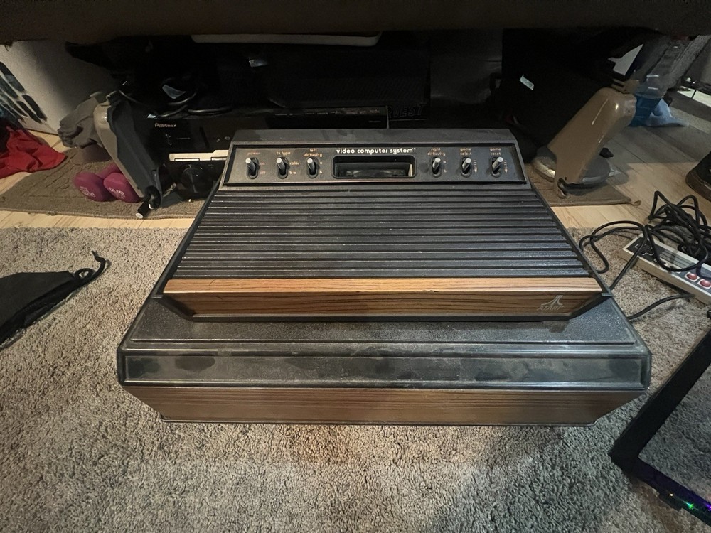 Atari 2600 Console (Not Working) Lot w/ Cartridges, Manuals.