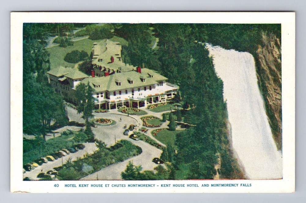Quebec City-Quebec, Kent House Hotel, Montmorency Falls Antique Vintage Postcard