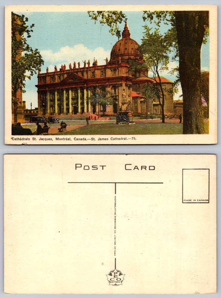 Cathedral St Jacques Montreal Canada Postcard