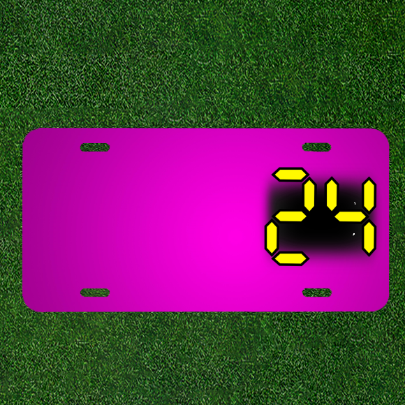 Create a Custom Personalized Car License Plate with Name and Digital Number Display for a Unique Touch