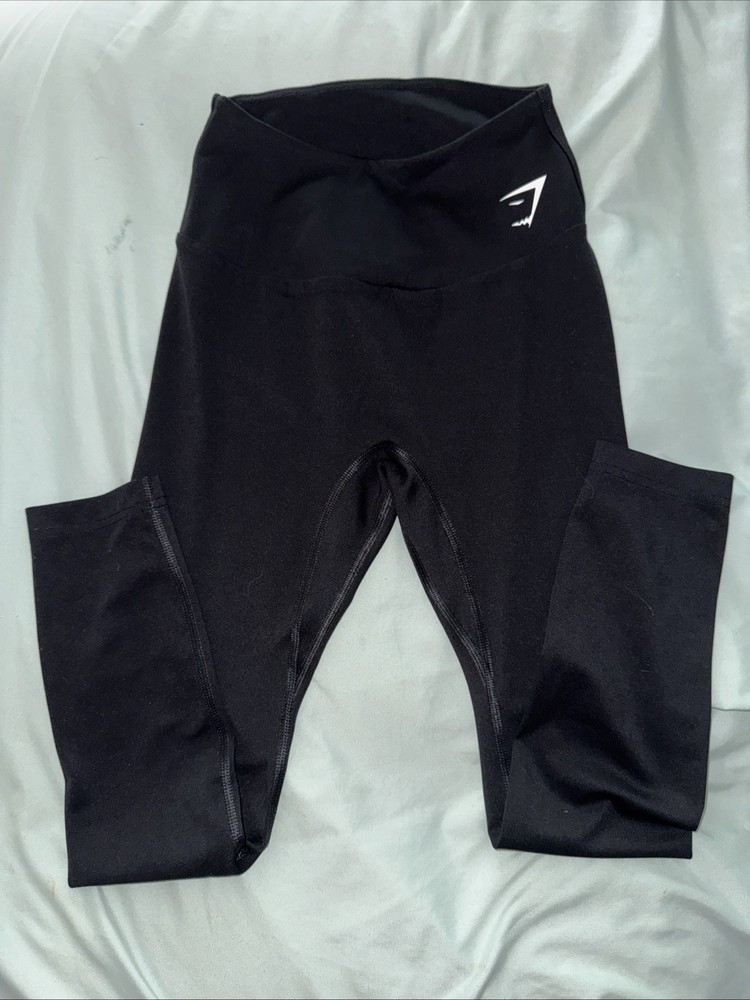 Small Gym Shark Black Past The Knee Length Leggings