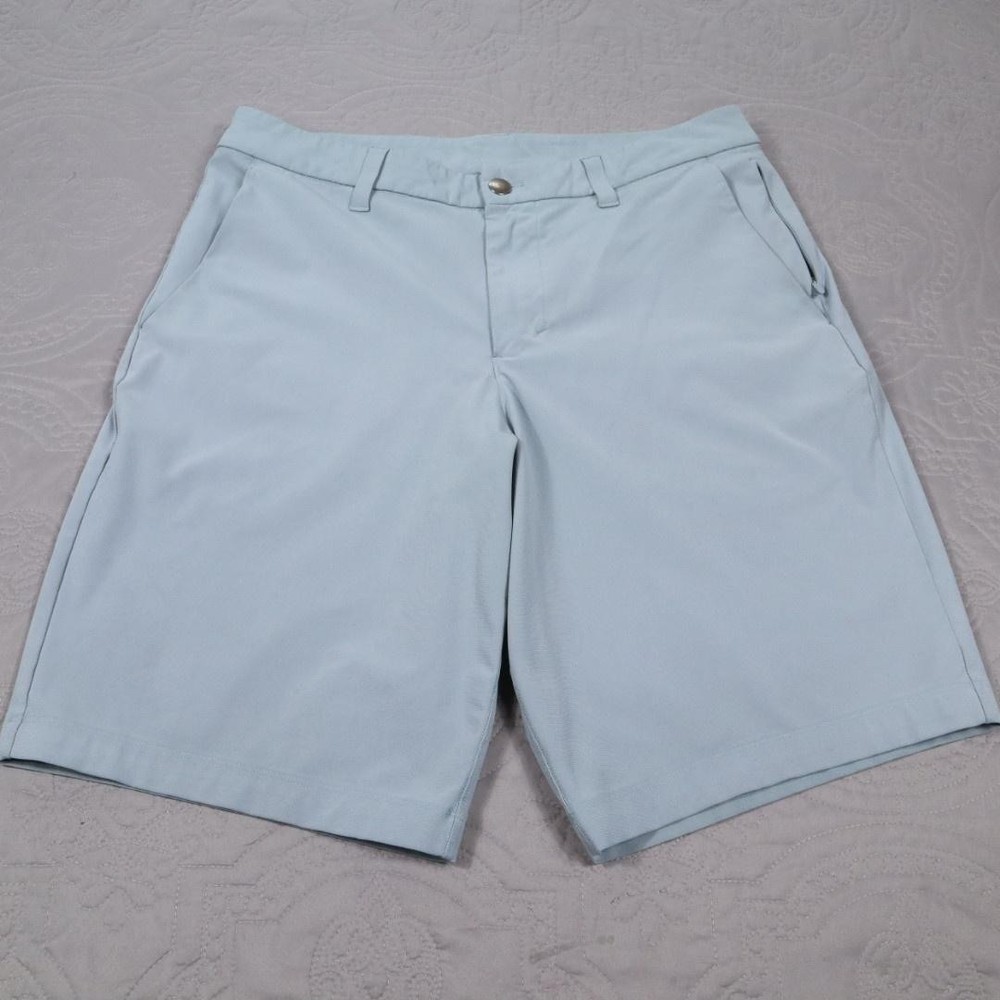 Lululemon ABC Commision Shorts Mens 32 Light Blue Golf Athletic Performance Tech