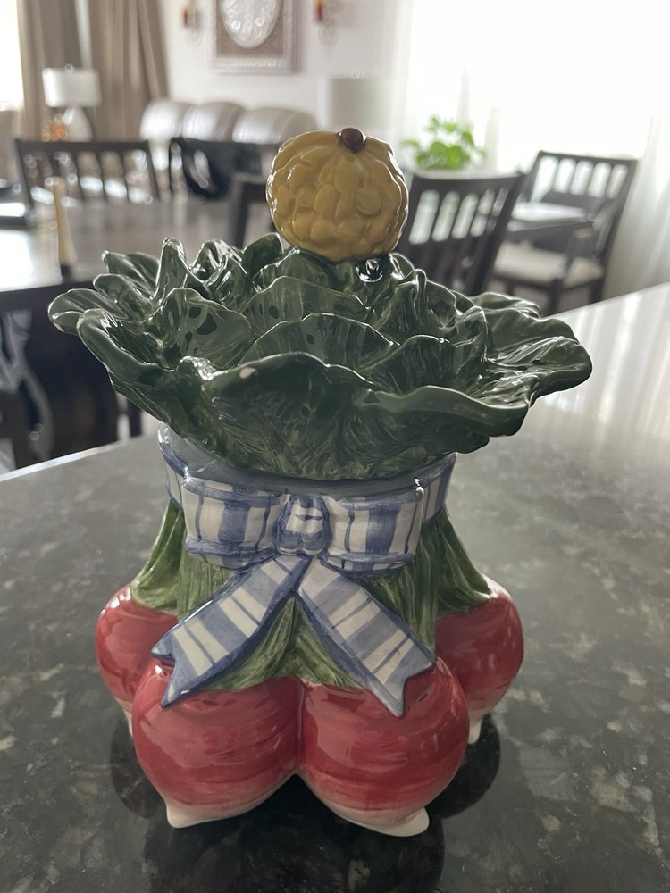 Fitz& Floyd Classic Vegetable Garden  Bouquet Turnip Canister