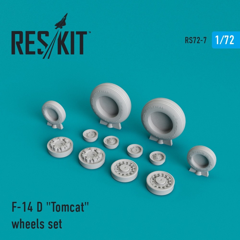 1:72 Scale F-14D Tomcat Resin Wheels Upgrade Set for Model Aircraft
