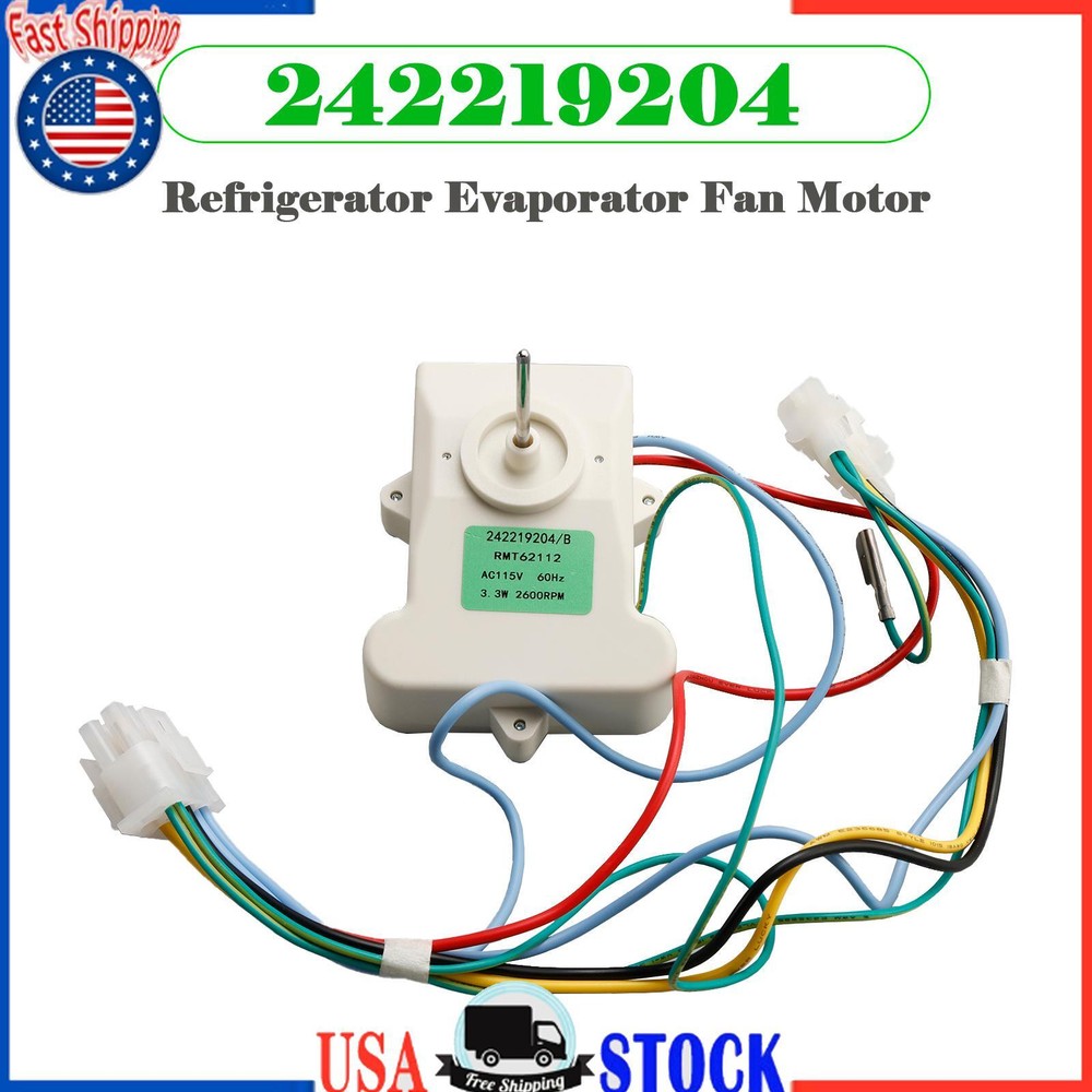 242219204 Refrigerator Evaporator Fan Motor for Kenmore Frigidaire 4546153