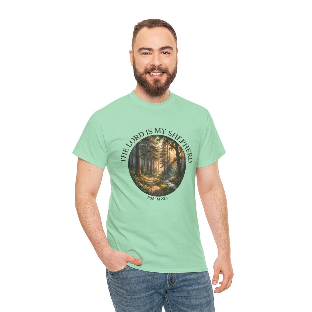The Lord Is My Shepherd T-Shirt | Psalm 23 Forest Landscape