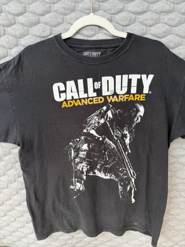 2014 Call of Duty Advanced Warfare Soldier Graphic Black Men's T-Shirt Size L