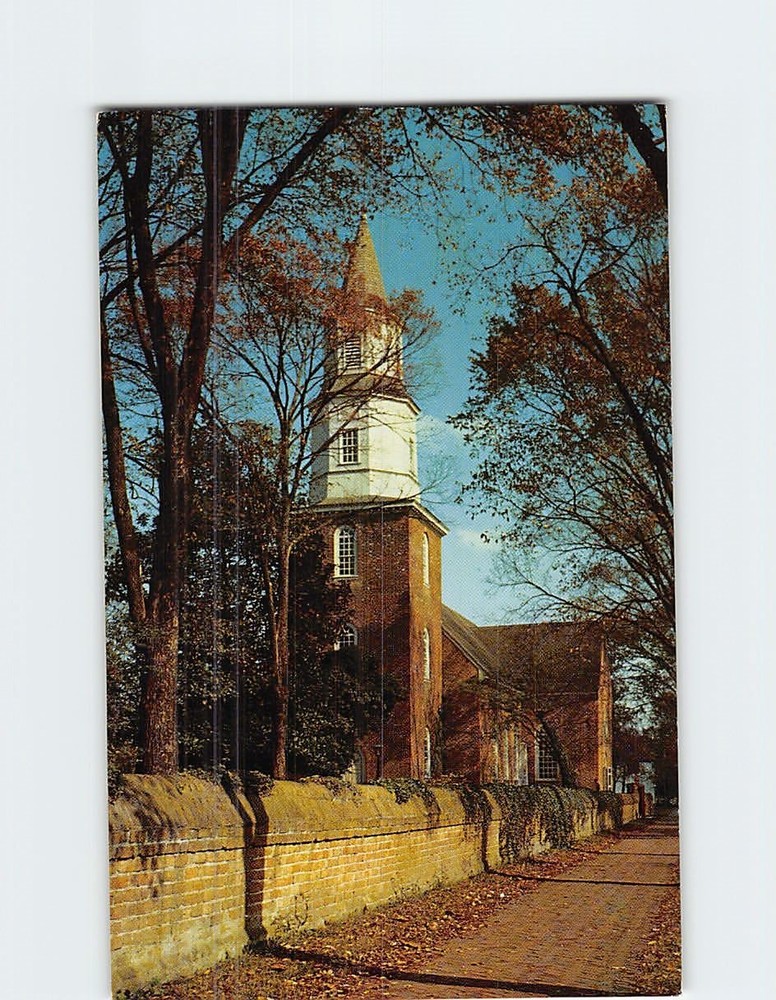 Postcard Bruton Parish Church Williamsburg Virginia USA