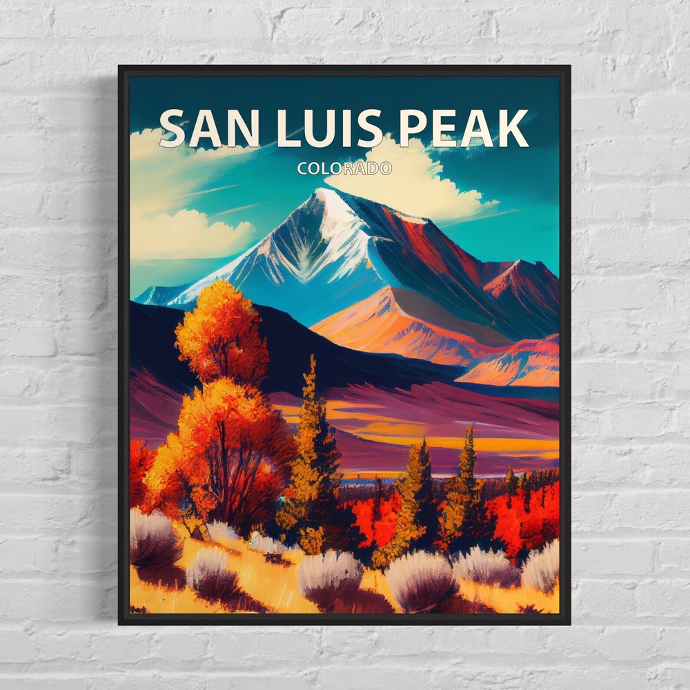 San Luis Peak Colorado Art Print San Luis Peak Wall Art Painting San Luis Peak