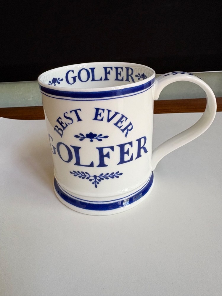 Dunoon BEST EVER GOLFER Fine Bone China Mug EUC Made in England