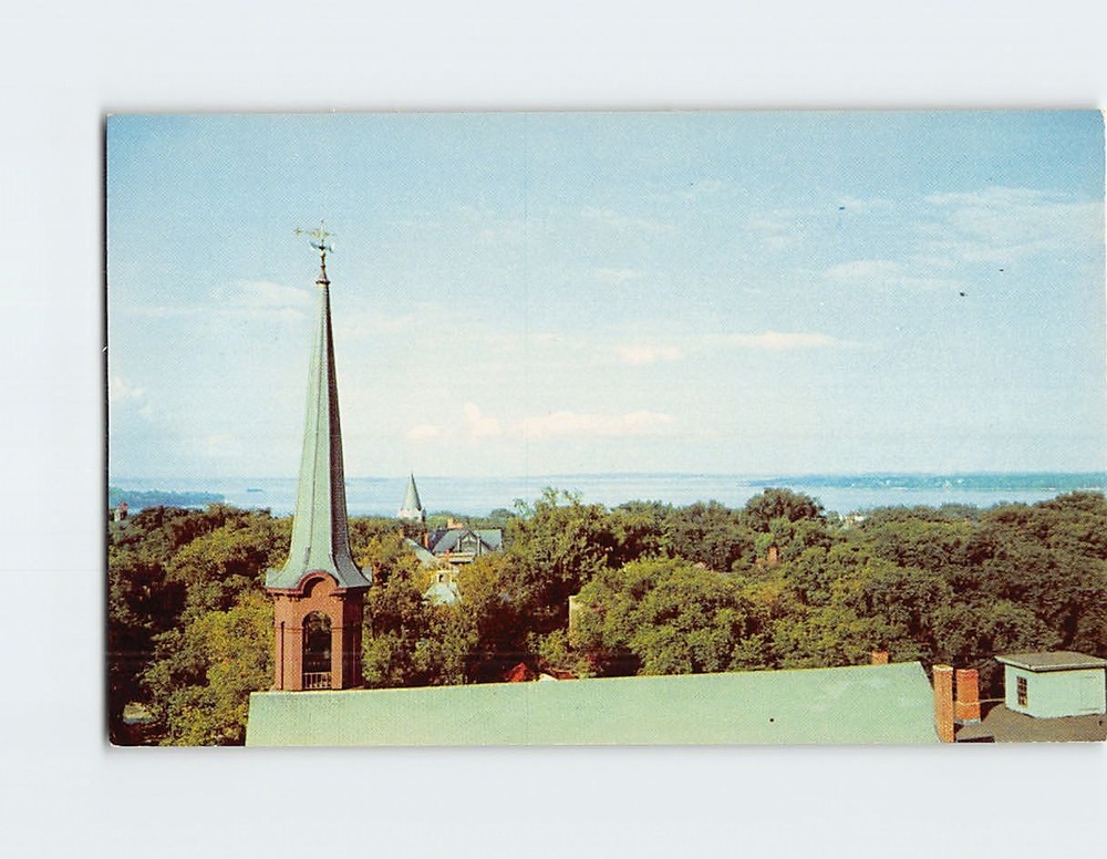 Postcard View of Casco Bay Portland Maine USA
