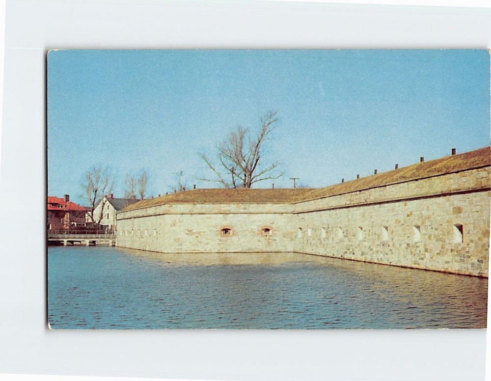 Postcard Walls And Moat Fort Monroe Old Point Comfort Hampton Virginia USA