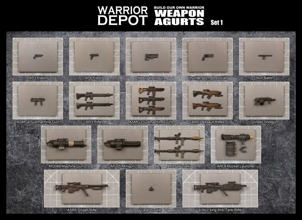 Acid Rain World Standard Weapon Agurts Set 1 - 1/18 3.75