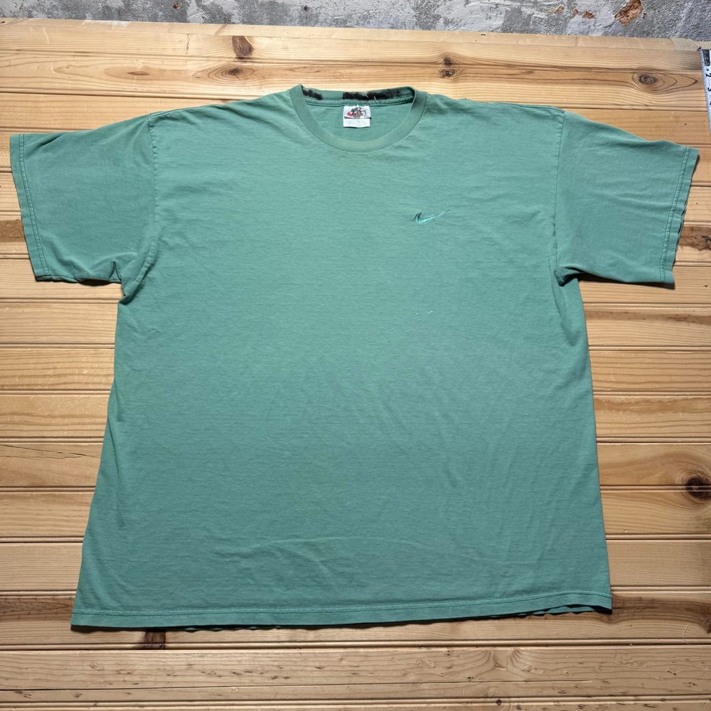 Vintage Y2K Nike Sportswear Mini Swoosh Embroidered Logo T-Shirt USA Made - XXL
