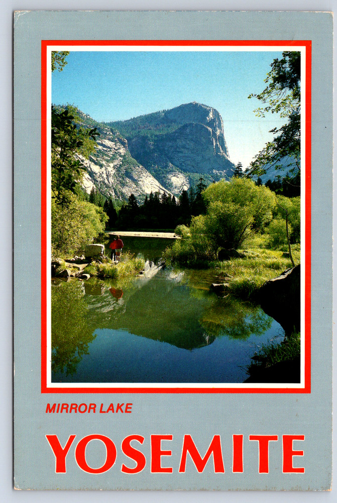 Vintage Postcard Mirror Lake Yosemite National Park California