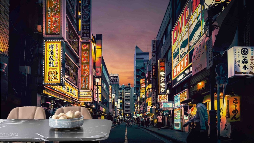 3D Japan City Street Night View Wall Murals Wallpaper Murals Wall Sticker