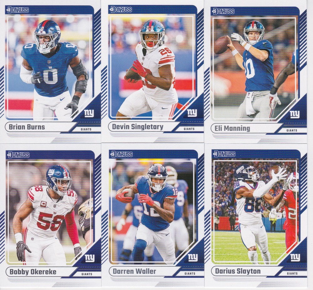 2024 Donruss Football Complete Team Set (11) New York Giants Malik Nabers RC