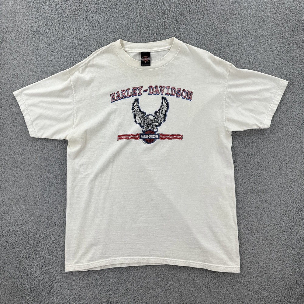 Vintage Harley-Davidson Motorcycles Mens XL White T Shirt Chandler Arizona Y2K