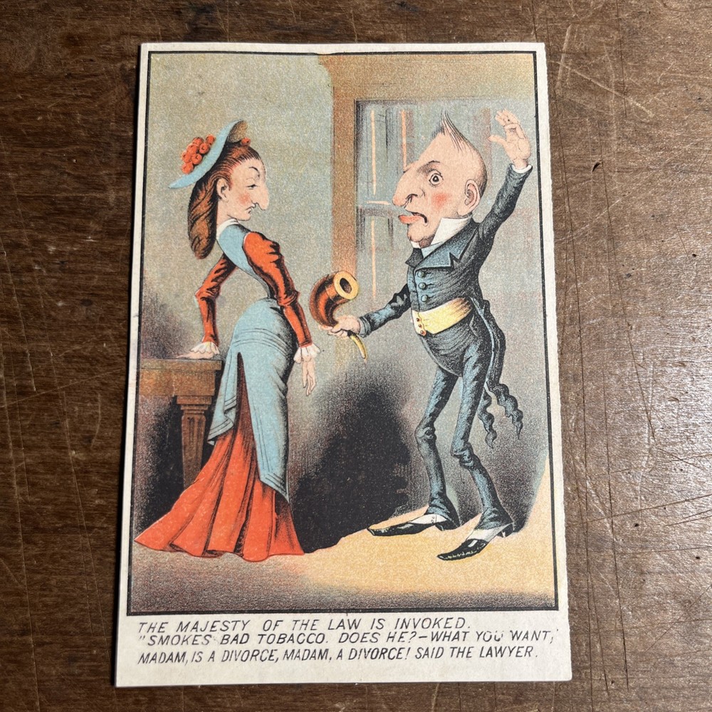 Antique Victorian Trading Card Huge Noise The Majesty of The Law - B1
