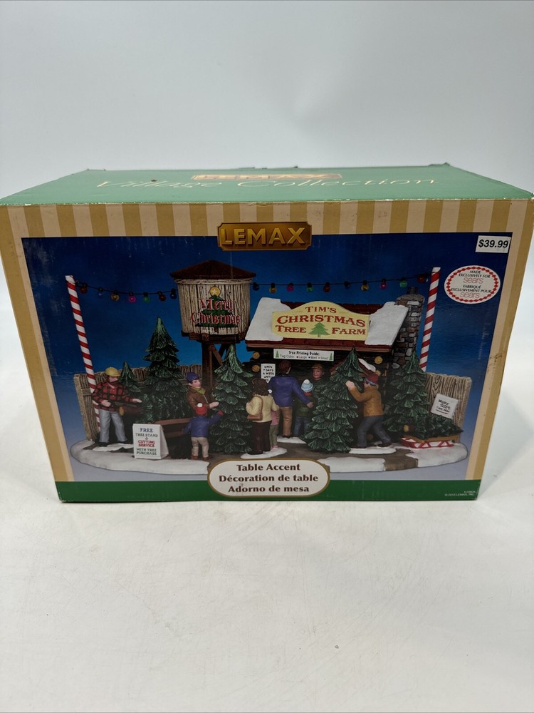 Lemax Tims Christmas Tree Farm Village Table Accent Holiday Decor G1-image