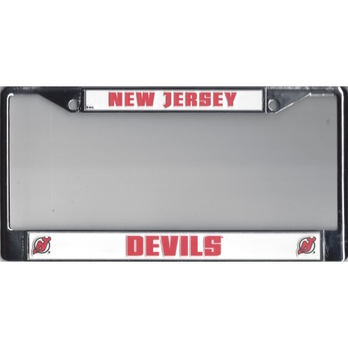 New Jersey Devils NHL Chrome License Plate Frame Made in USA