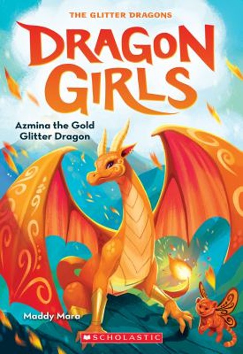Azmina the Gold Glitter Dragon Dragon Girls #1 Paperback Maddy MaFree US Delivery | ISBN:1338680633