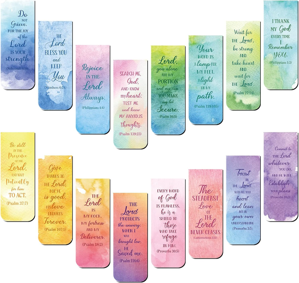 48 Bible Verse Magnetic Bookmarks Inspirational Christian Scripture Bookmarks for Books