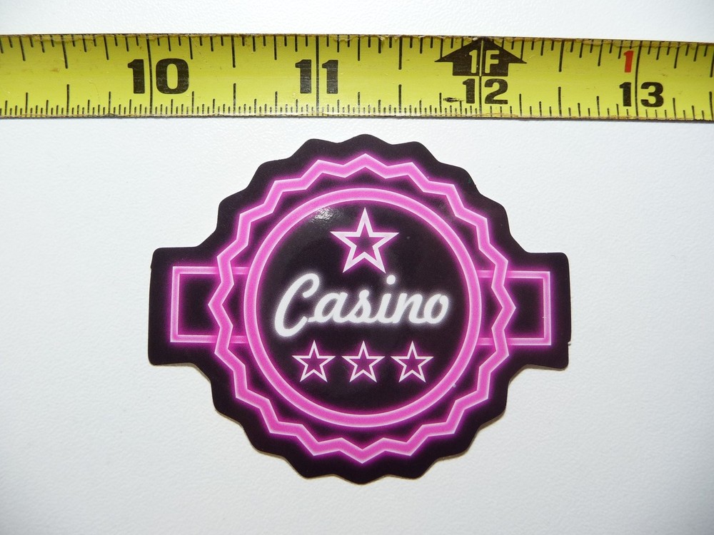 Neon Casino Card Game Decal Sticker for Laptop Funny Cute Room Decor