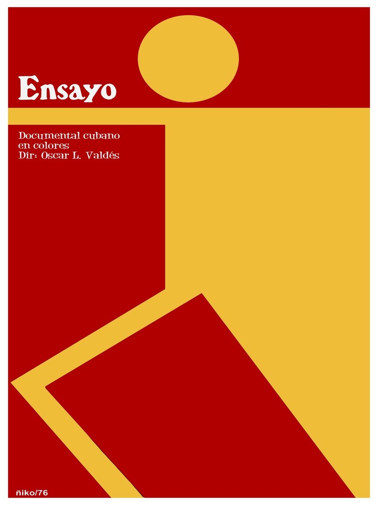 5570.Ensayo.yellow stick figured man exercising..POSTER.Decoration.Graphic Art