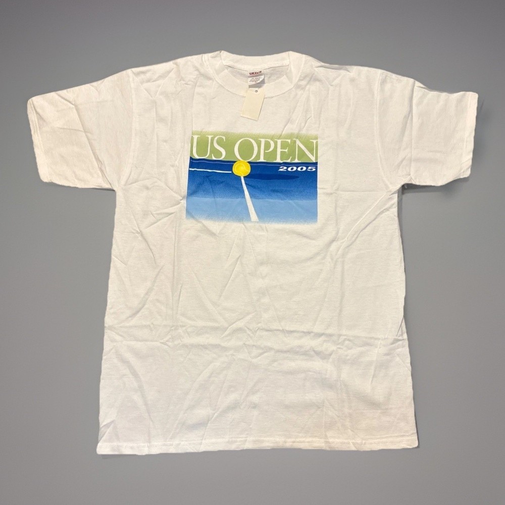 Vintage Tennis US Open 2005 White Men’s Large T-Shirt NEW With Tags NOS