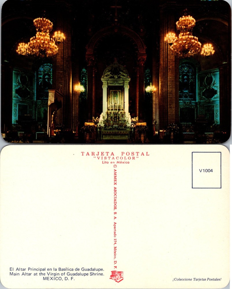 Main Altar Basilica of Guadalupe Mexico City Mexico Postcard