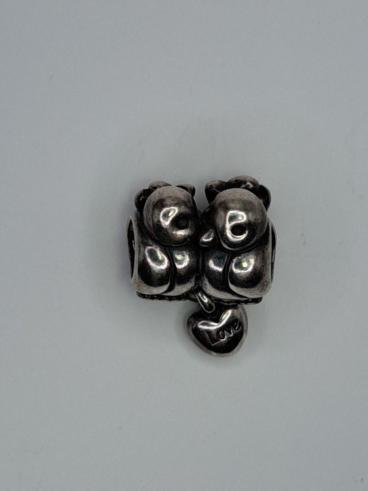 Pandora Sterling Silver Love Birds Heart Charm Authentic Jewelry  