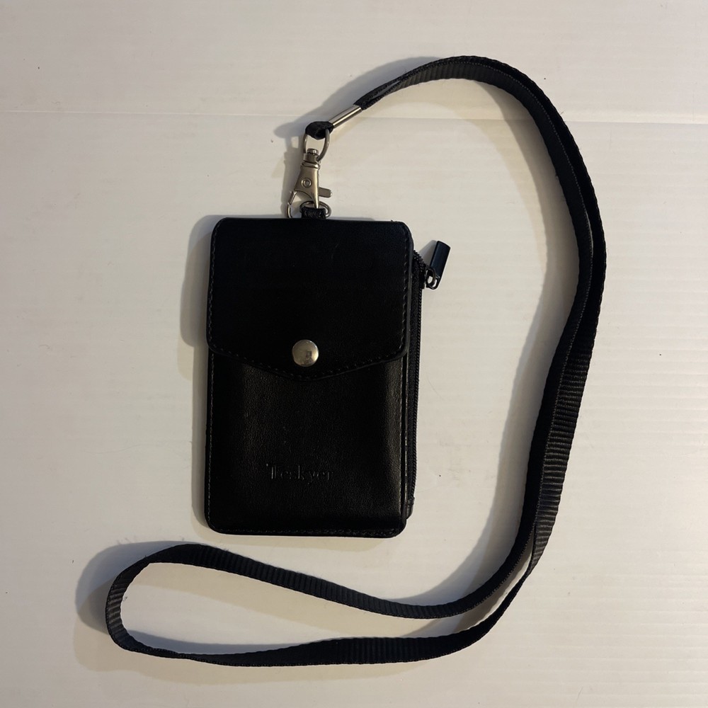 Teskyer ID Badge Holder with Lanyard 1 Zip Pocket and 4 Card Slots Lanyard ID